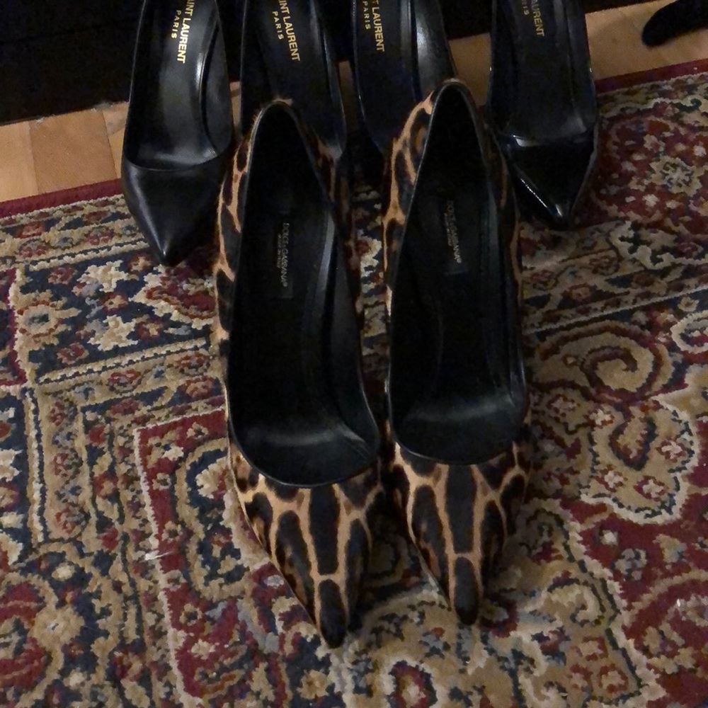 Dolce & Gabbana leopard pony hair pumps